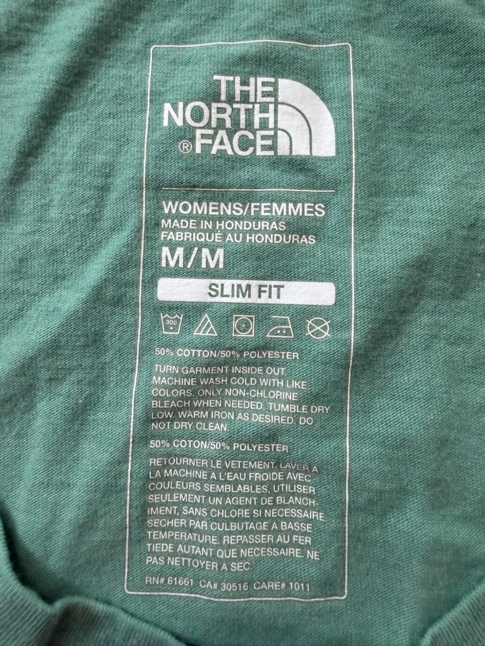 The North Face Graphic Logo Slim Fit T-Shirt Green Women's Medium - Picture 5 of 8